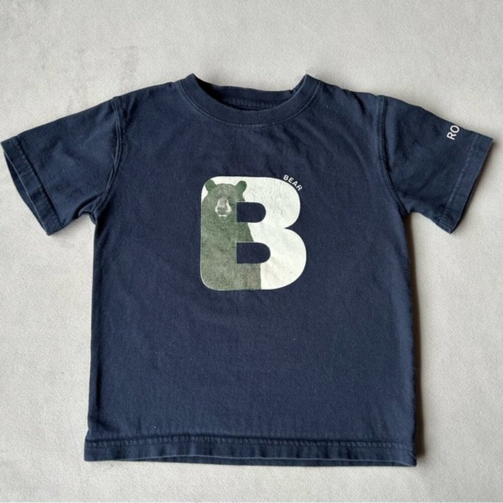 Roots ~ B Bear Graphic Tee ~ 100% Organic Cotton ~ Kids Size 4T